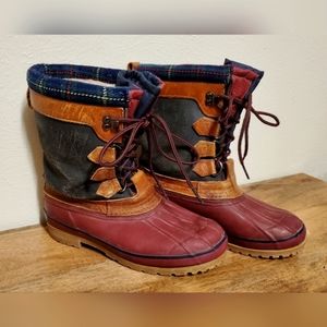 Eddie Bauer Shoes Womens 7 Duck Boots Winter Waterproof Leather Rubber Vintage